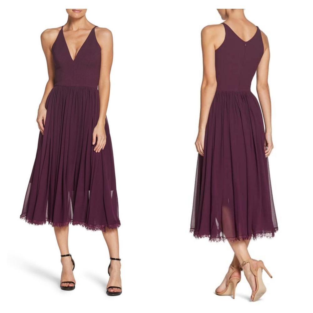 Dress the Population Alicia Dress in Plum